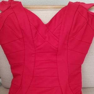 Red pencil skirt dress